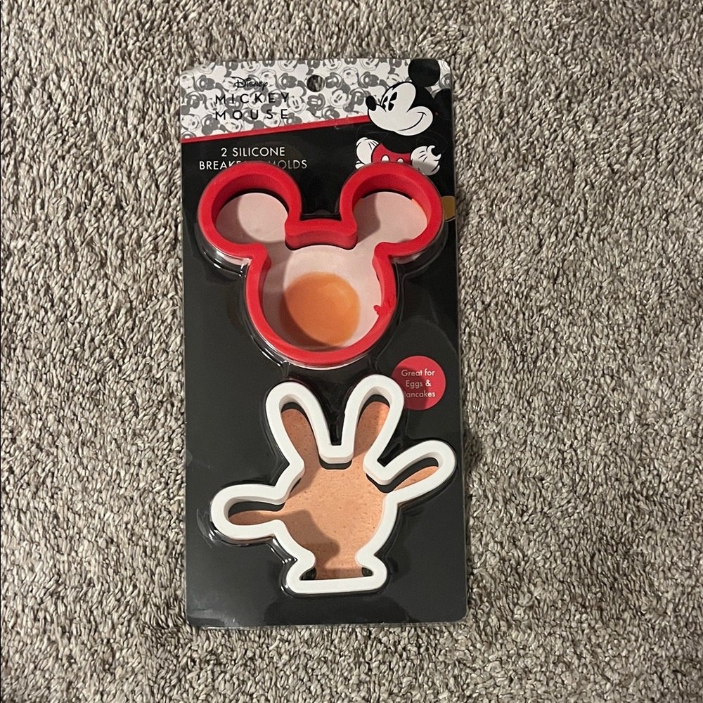 Disney Mickey Mouse baking pancake egg Breakfast Mold Set - Black and Gray